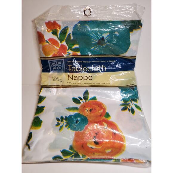 Vinyl Tablecloth - 52x 70in - Oblong Rectangle Shape - Picture 1 of 4